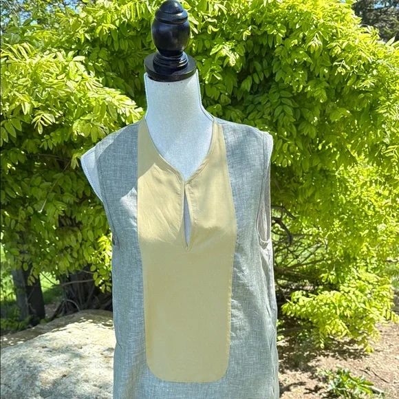 Mel en Stel Sleeveless Gray and Beige Top - Picture 4 of 6